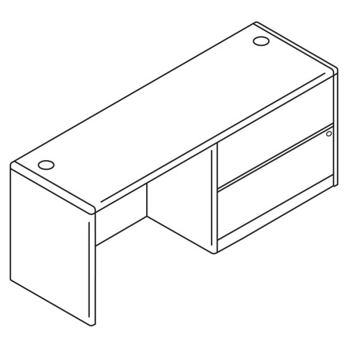 HON 10700 Series Right Credenza， 72