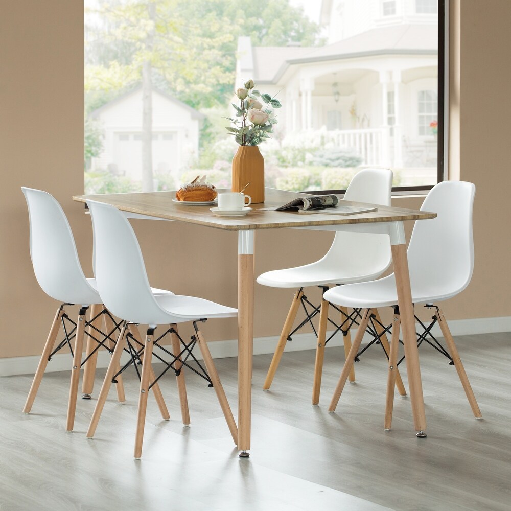 Mid Century Modern Brown Rectangular Dining Table