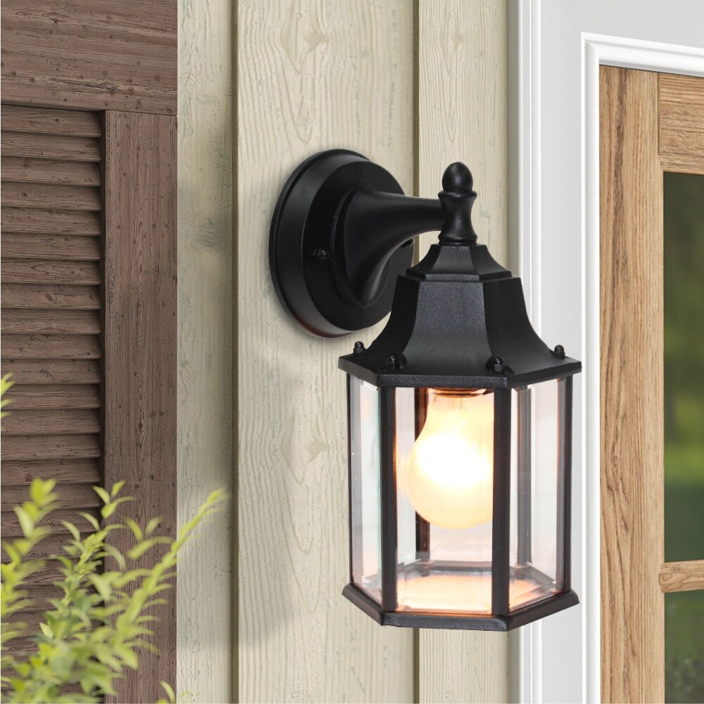 Shekinah 1 Light Outdoor Wall Lantern in Black Finish Shopping - The Best Deals on Outdoor Wall Lanterns | 38529848