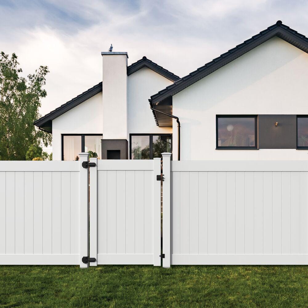 Veranda Linden 4 ft. W x 6 ft. H White Un-Assembled Vinyl Fence Gate 73025429