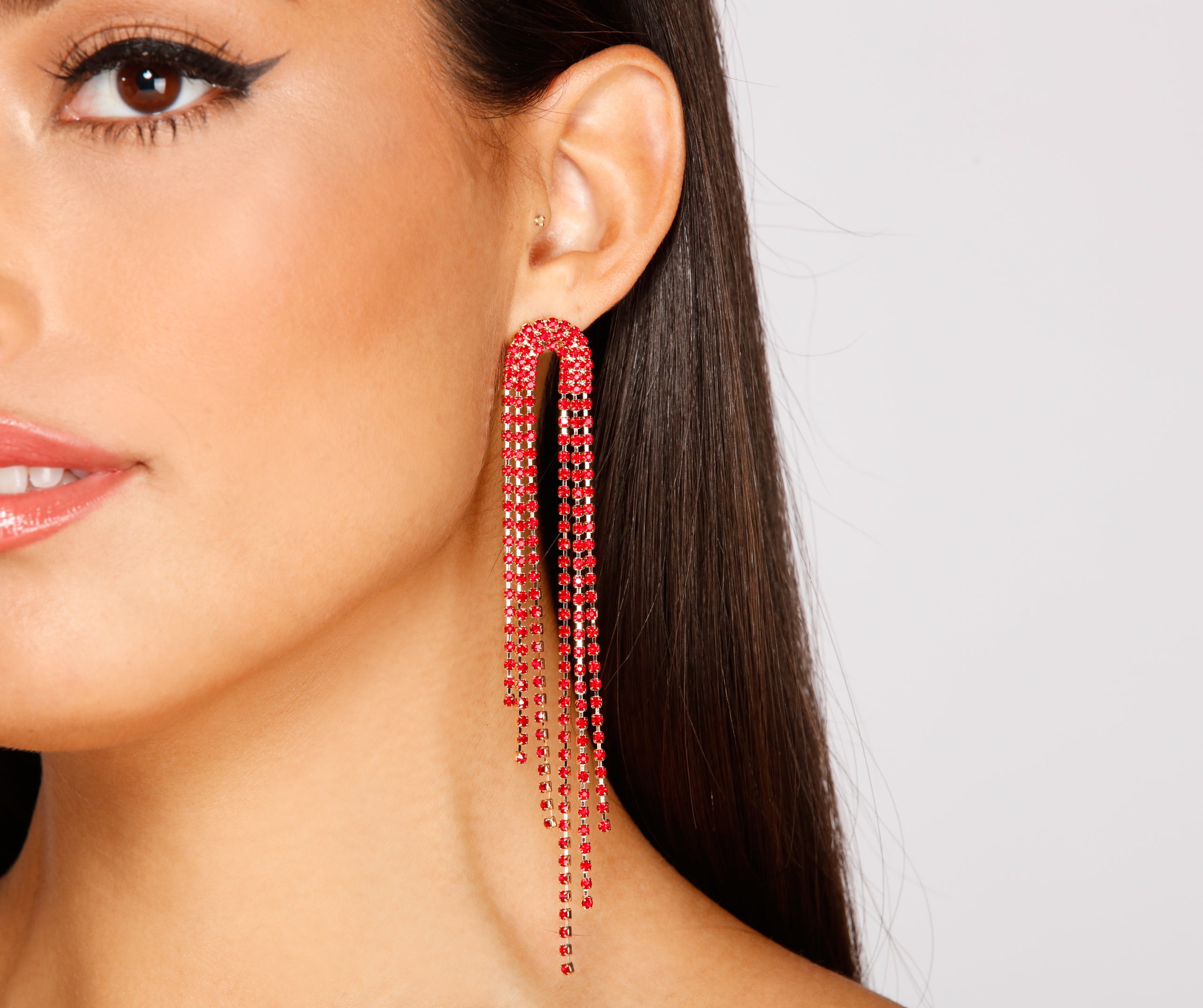 So Haute Cascading Fringe Earrings