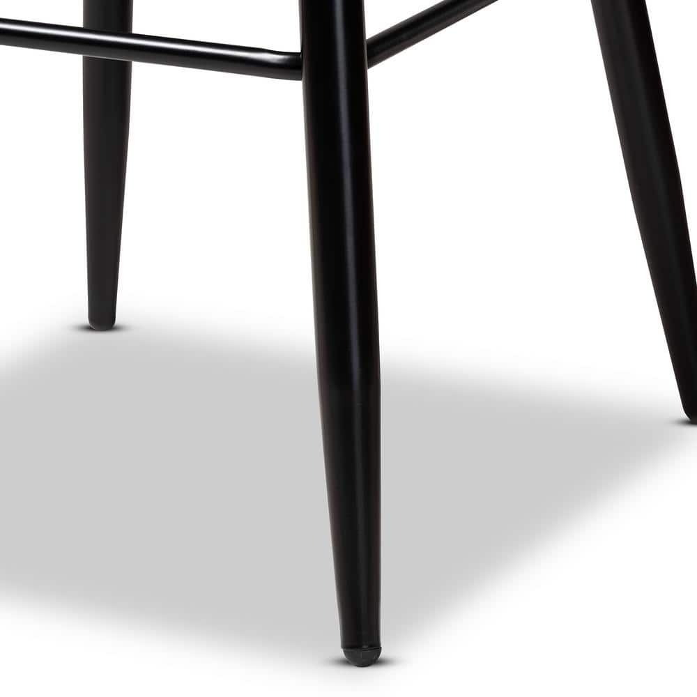 Baxton Studio Catherine 29.5 in. Tan and Black Bar Stool (Set of 4) 171-10799-HD