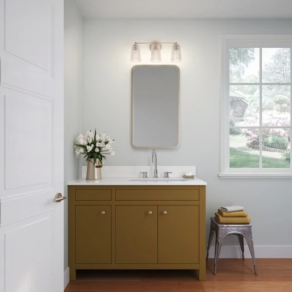 Millennium Lighting Ashli 2 Light Vanity Light with Clear Honeycomb Glass Shades