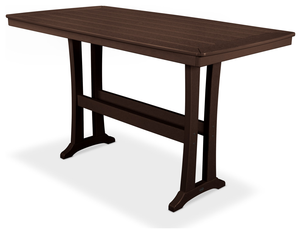 POLYWOOD Nautical Trestle 38 quotx 73 quotBar Table   Transitional   Outdoor Pub And Bistro Tables   by POLYWOOD  Houzz