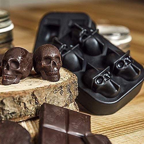 Small Whiskey Ice Ball Mold Skull， 2-set Sphere Ice Cube Molds，small Ice Cube Sphere， Small Sphere Ice Cubes， Food-grade Easy Release Reusable Silicon