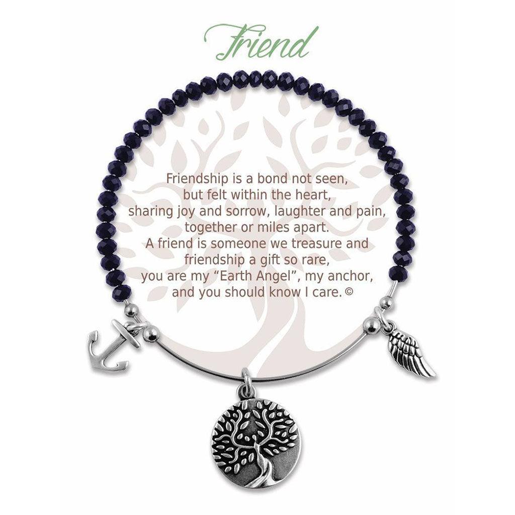 Earth Angel  Friend Radiant Black Stone Bracelet