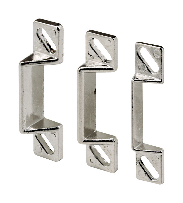 Prime-Line Silver Zinc Die-cast Door Strike 3 pc