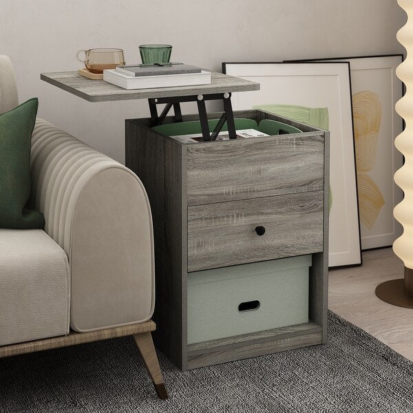 Furinno Jensen Lift Top Nightstand