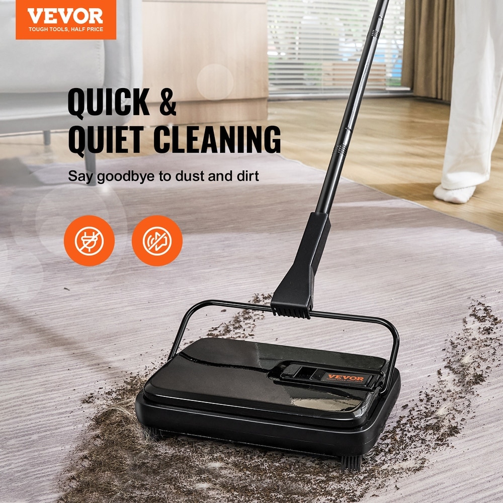 VEVOR Carpet Sweeper 7.87in Path Manual 300ml Capacity for Home Office Rugs Hardwood