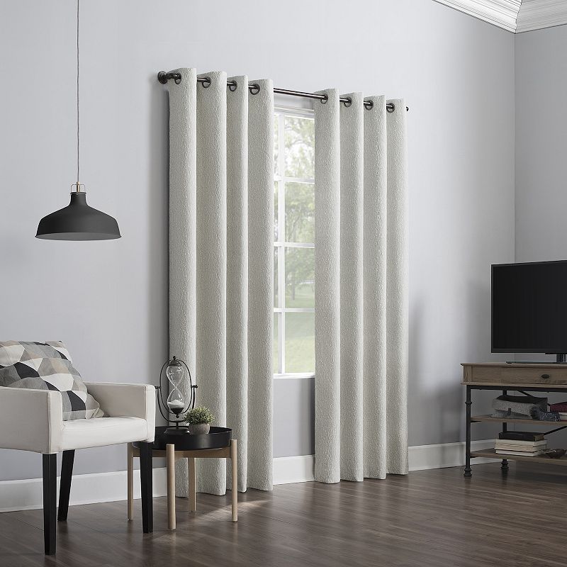 Sun Zero 1-panel Noir Dimensional Thermal Extreme 100% Blackout Grommet Window Curtain