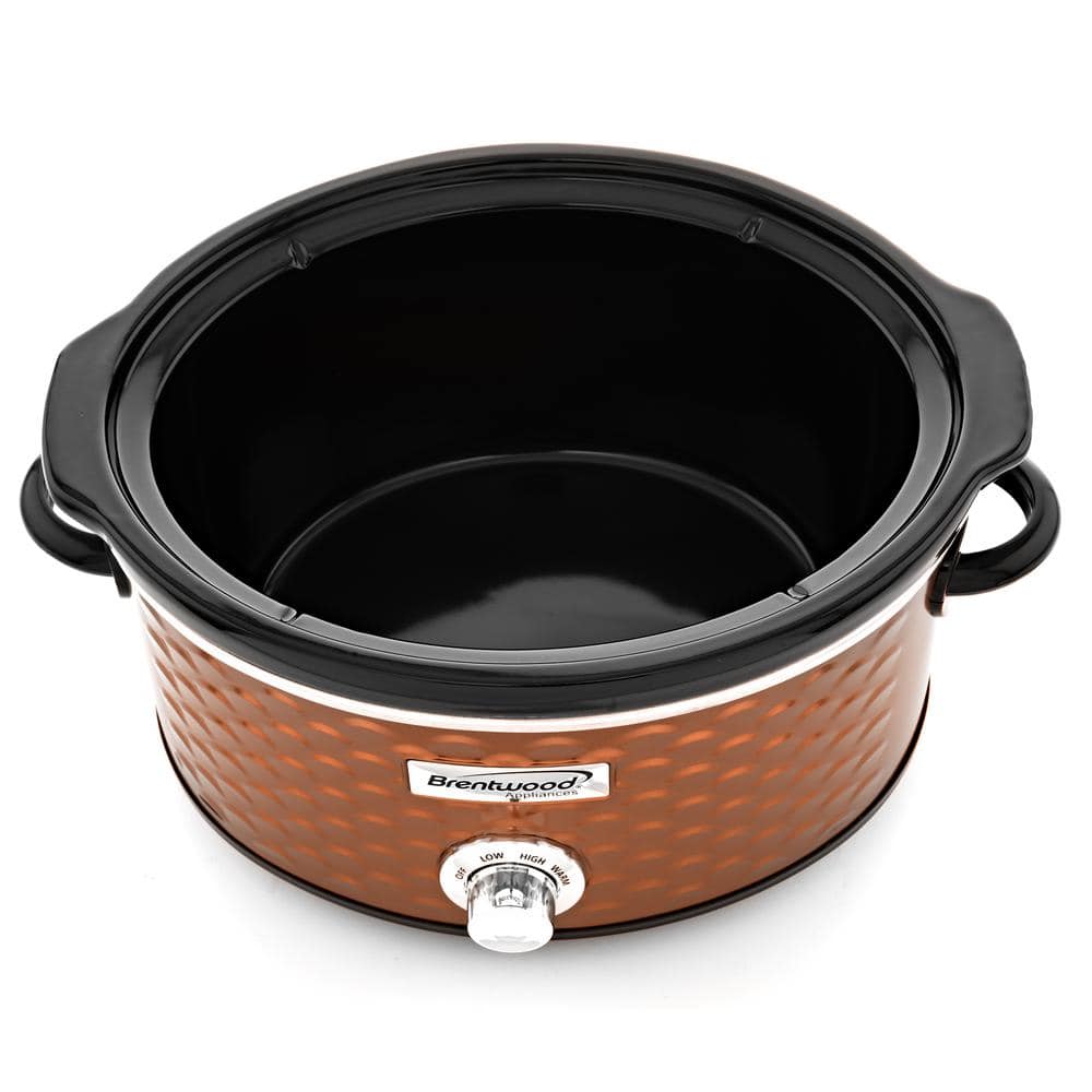 Brentwood Scallop Pattern 4.5 qt. Copper Slow Cooker 985114322M