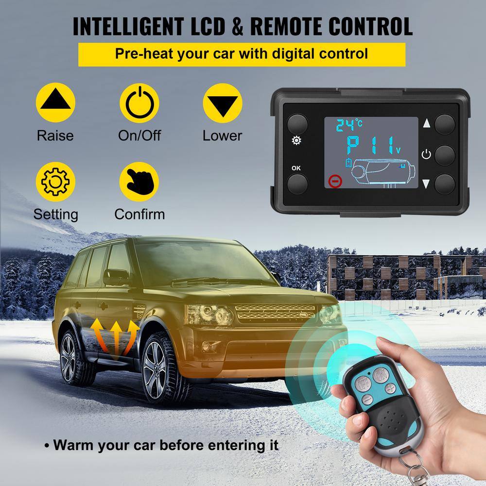 VEVOR Parking Heater with Black LCD 17060 BTU Diesel Air Heater with Remote Control Diesel Heater for Car ZCJRQXK5KWDFKYJKGV0