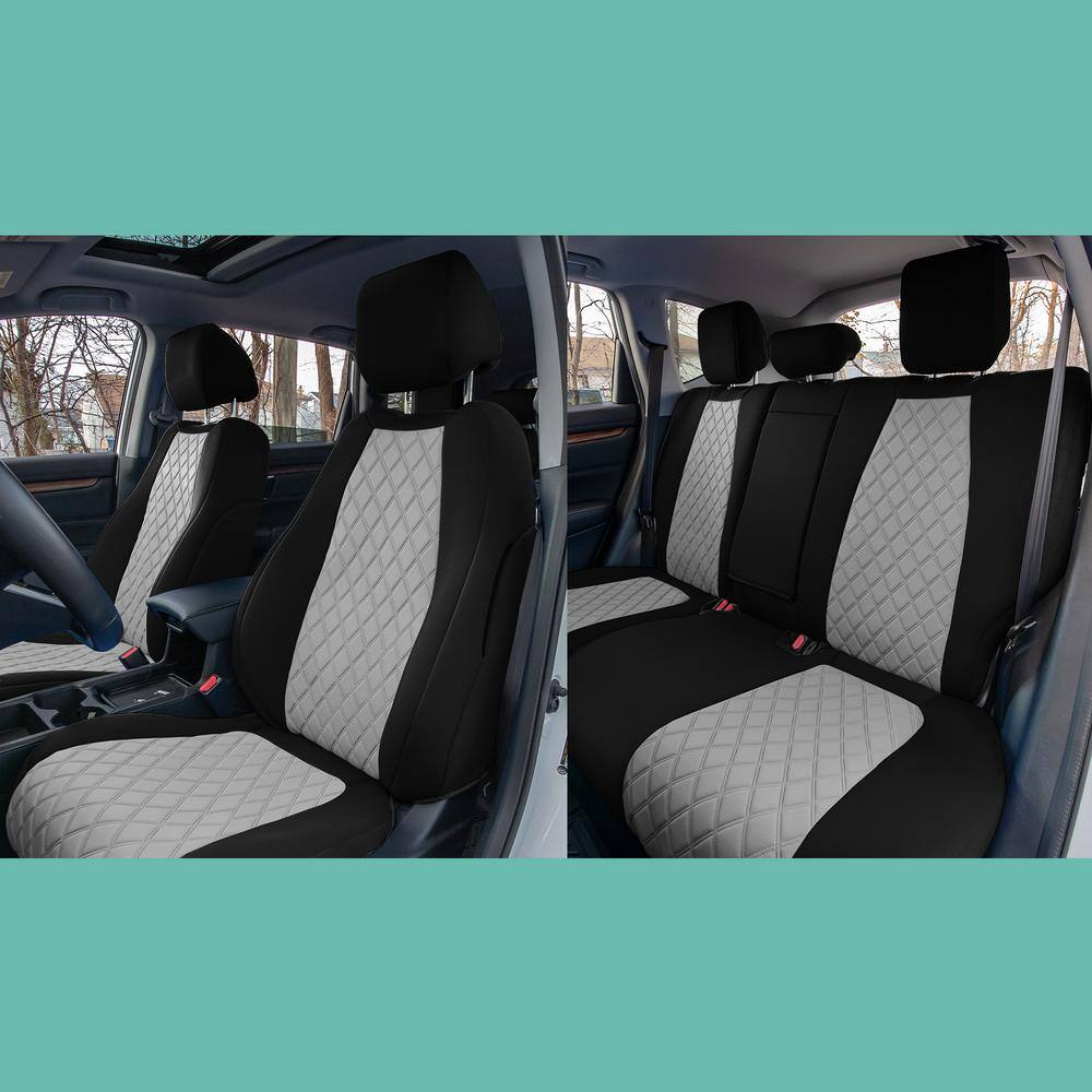 FH Group Neoprene Custom Fit Full Set Seat Covers for 2017-2022 Honda CR-V LX EX and EX-L DMCM5014GY-FULL