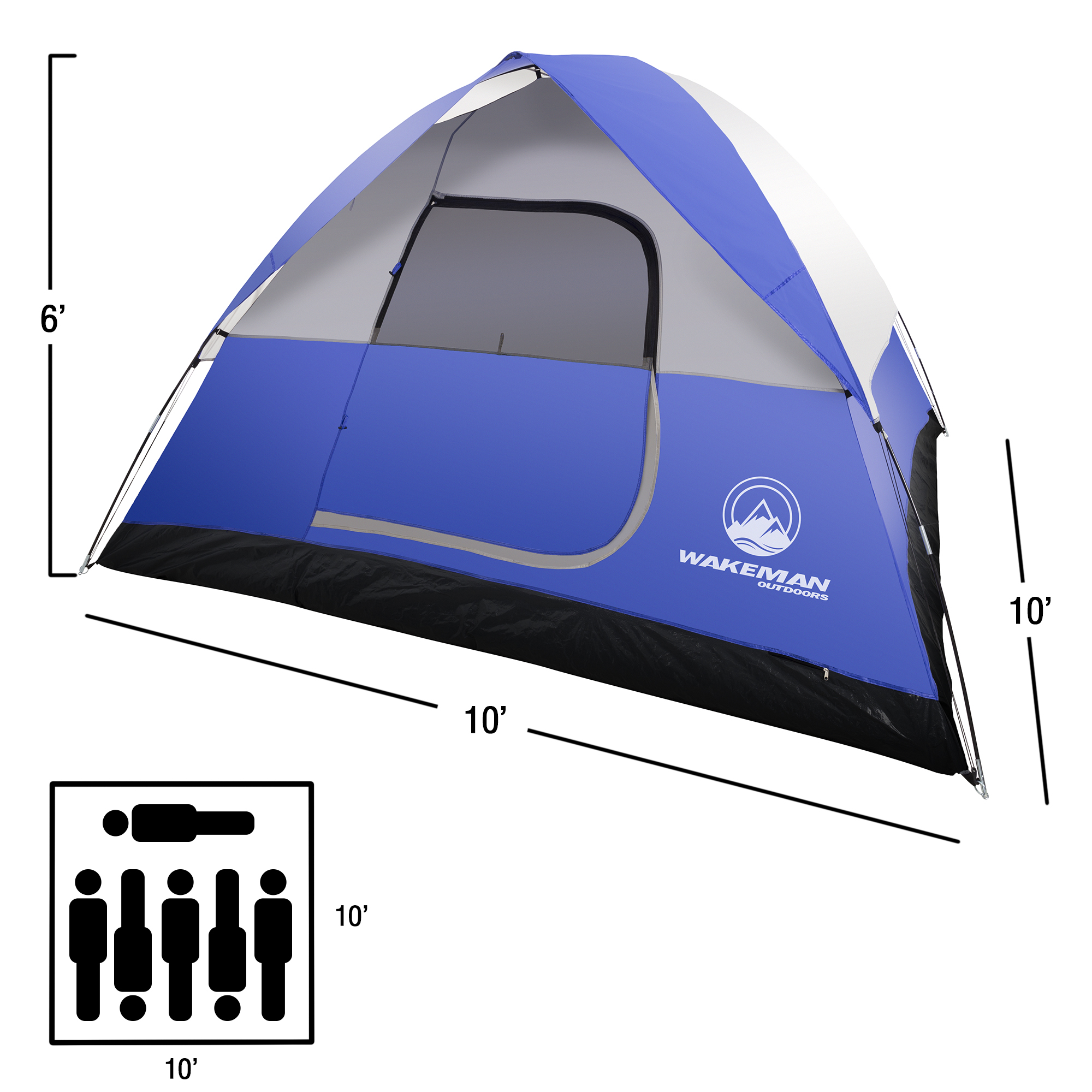 Wakeman 6-Person Camping Tents