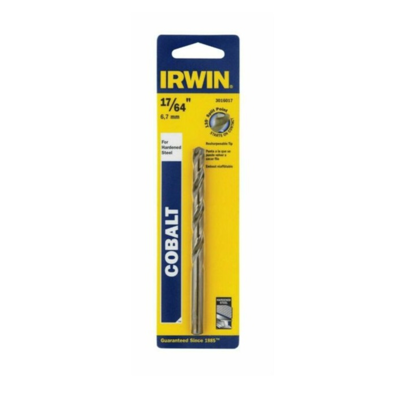 Irwin 17/64 in. X 4-1/8 in. L Cobalt Alloy Steel Drill Bit 1 pc