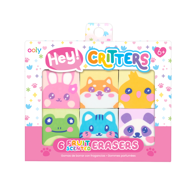 Hey Critters! Scented Erasers - Set of 6 by OOLY