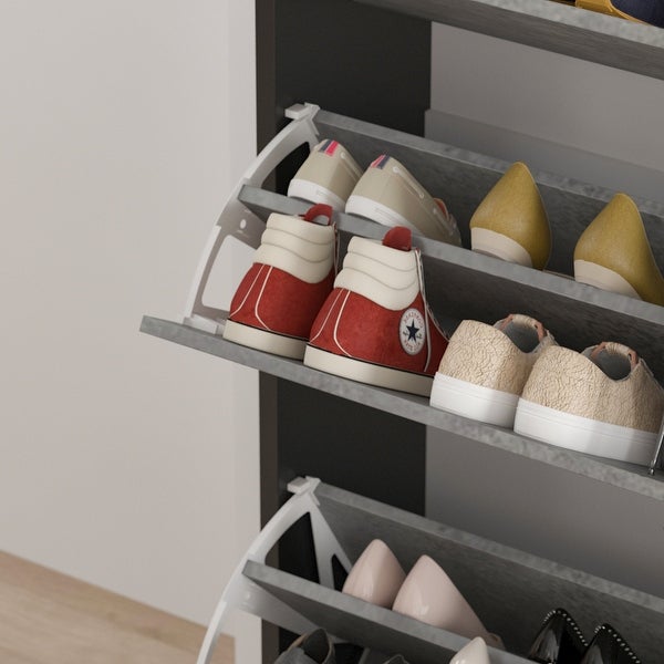 Contemporary 3-tier Shoe Storage Cabinet - - 34181353