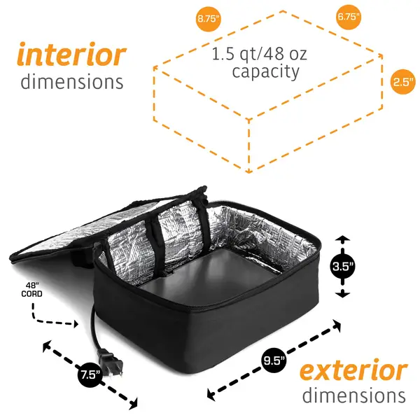 Hot Logic 45W Mini Oven Food Warmer Lunchbag