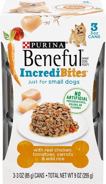 Purina Beneful IncrediBites With Chicken， Tomatoes， Carrots and Wild Rice Canned Dog Food