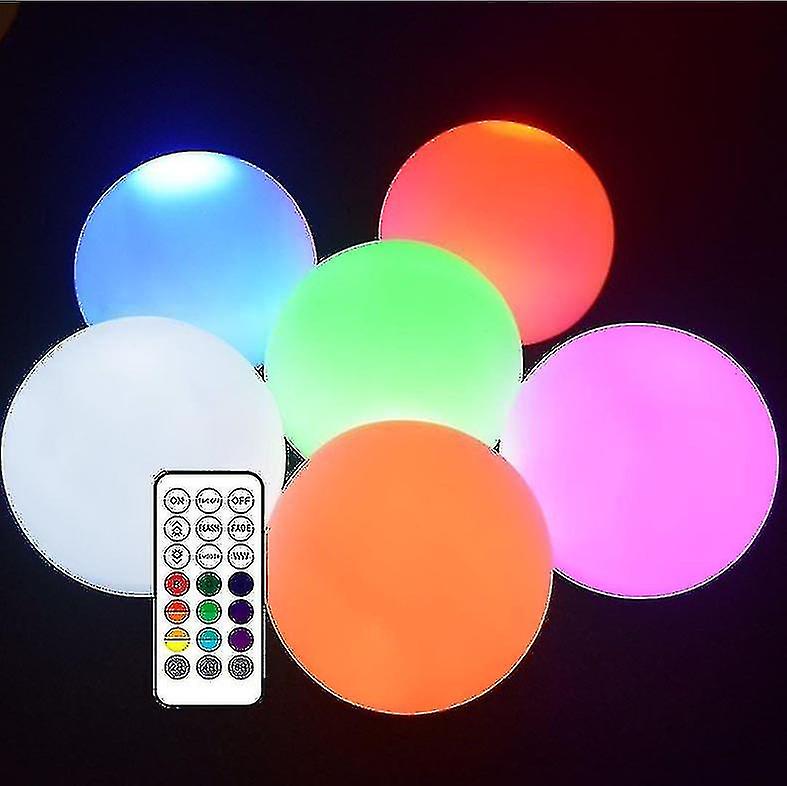 2 Packs Floating Pool Lights Ball， Led Light Ball Remote Control