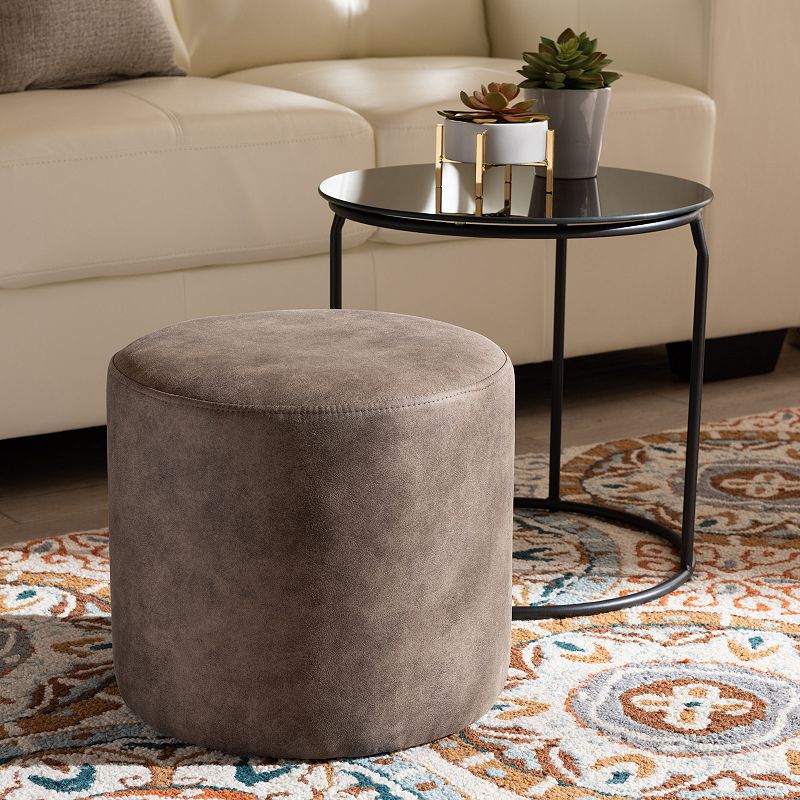 Baxton Studio Kira Ottoman and Table 2-Piece Set