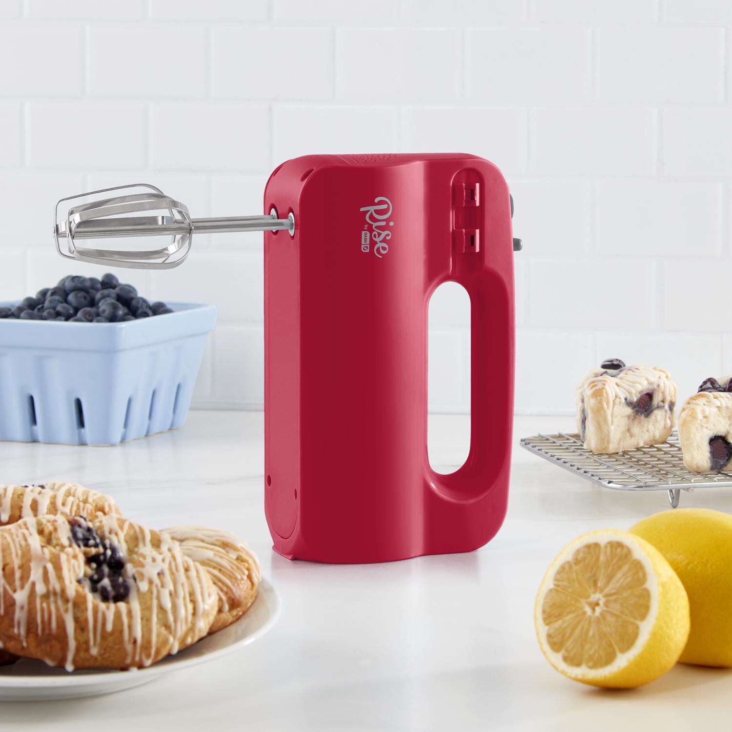 Rise by Dash Red 5 speed Hand Mixer