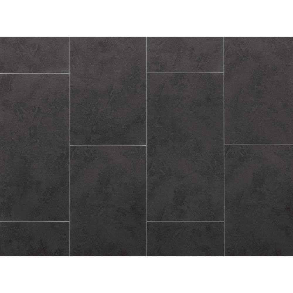 NewAge Products Slate Gray 28 MIL x 12 in. W x 23 in. L Click Lock Water Resistant Vinyl Tile Flooring (13.4 sqftcase) 12000