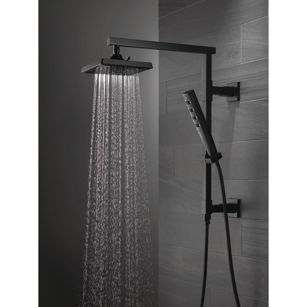 Delta Emerge 18 in. Angular Modern Column Shower Bar in Matte Black 58410-BL