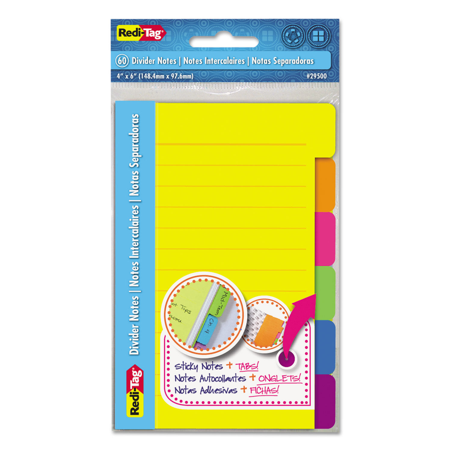 Index Sticky Notes by Redi-Tagandreg; RTG29500