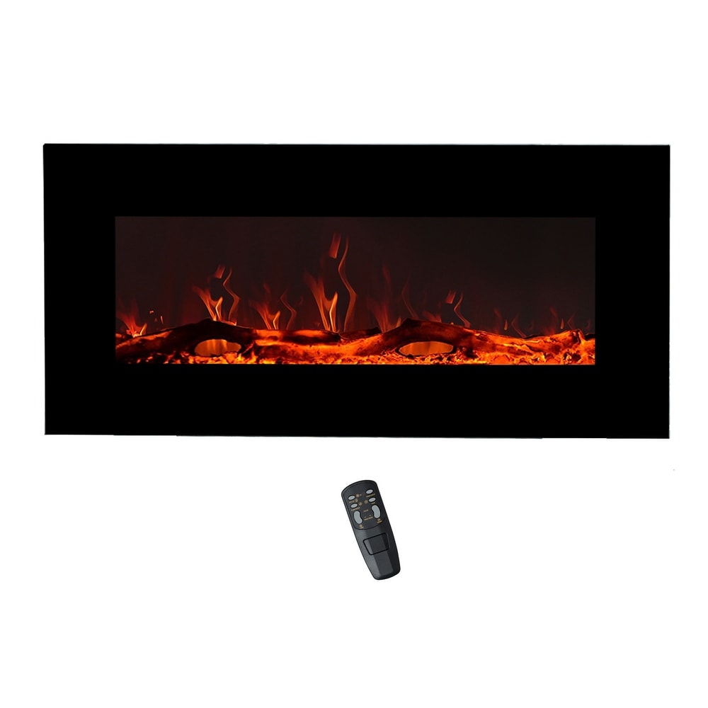 FLAME SHADE Wall Mounted Electric Fireplace Heater with Remote