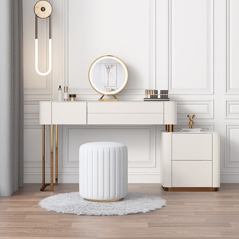 JASIWAY Modern Solid Wood Telescopic Makeup Vanity Desk