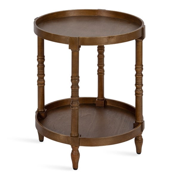 Kate and Laurel Bellport Round Wood Side Table - 20x20x24