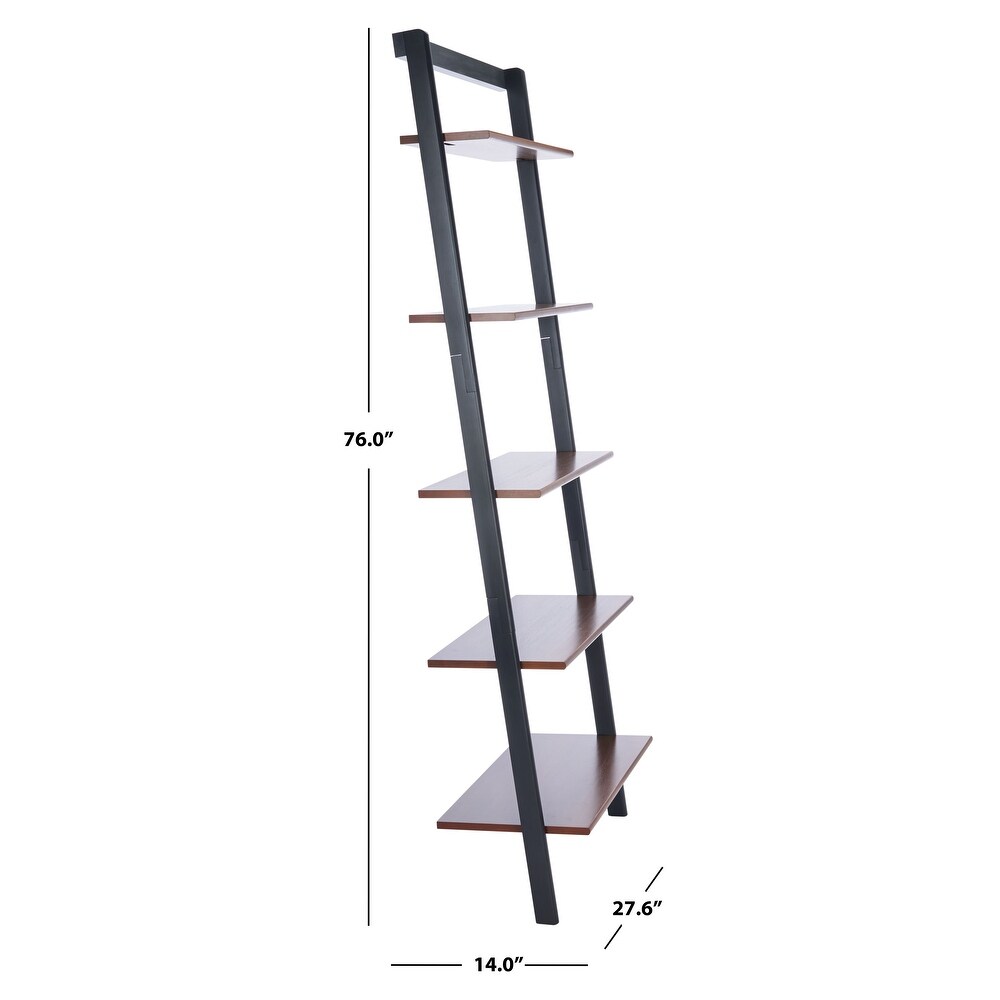 SAFAVIEH Cullyn 5 Tier Leaning Etagere Bookcase   27.6\