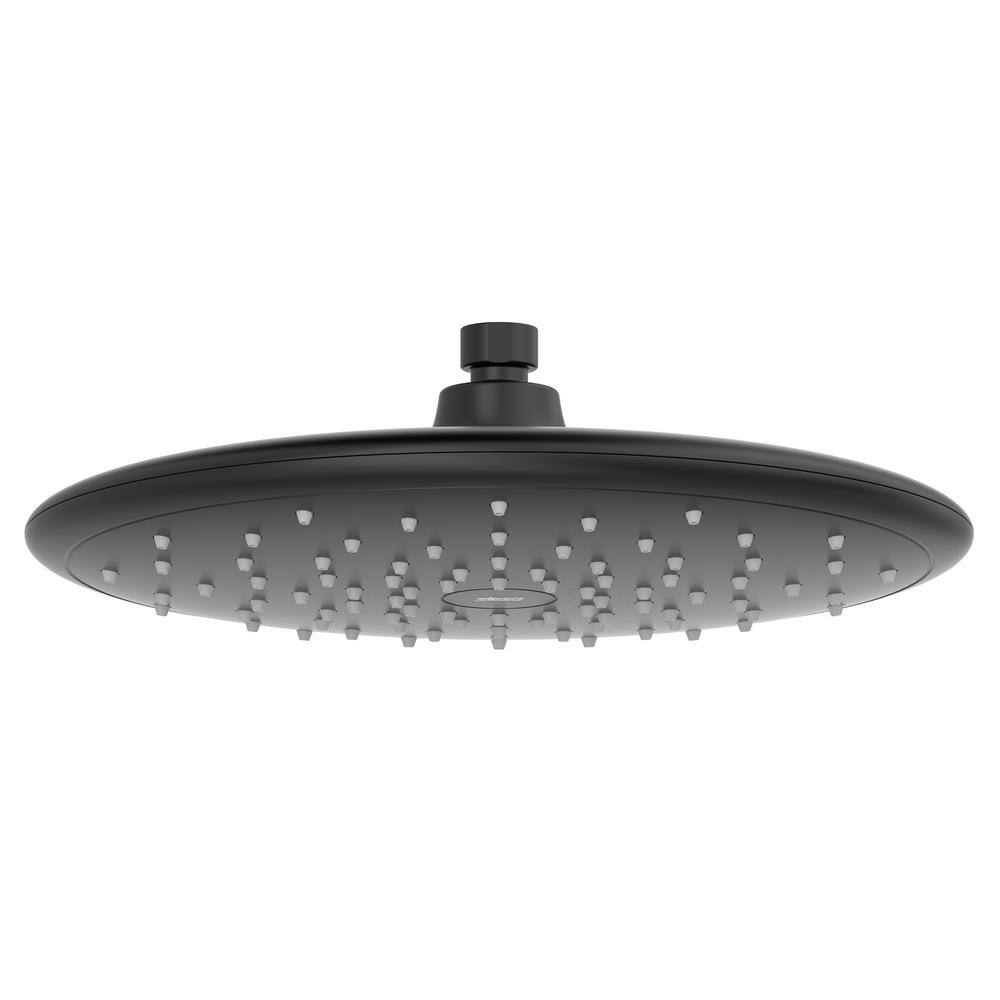 American Standard Spectra 1-Spray Patterns with 1.8 GPM 11 in. Wall Mount Fixed Shower Head in Matte Black 9038001.243