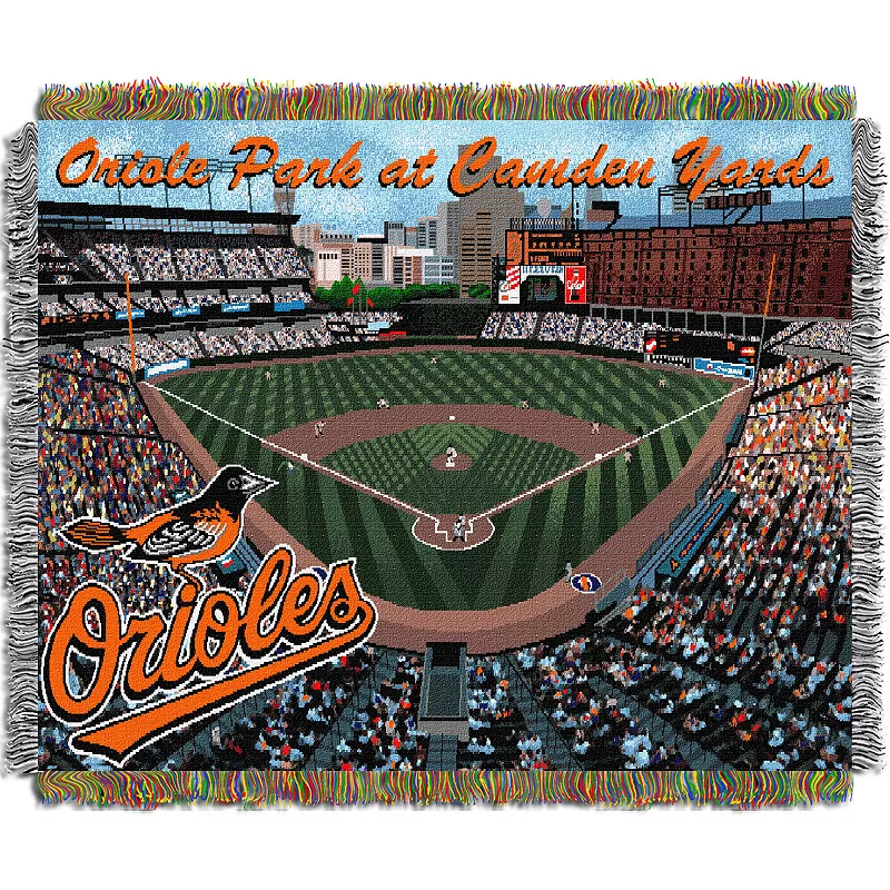 Baltimore Orioles Park Stadium Throw Blanket