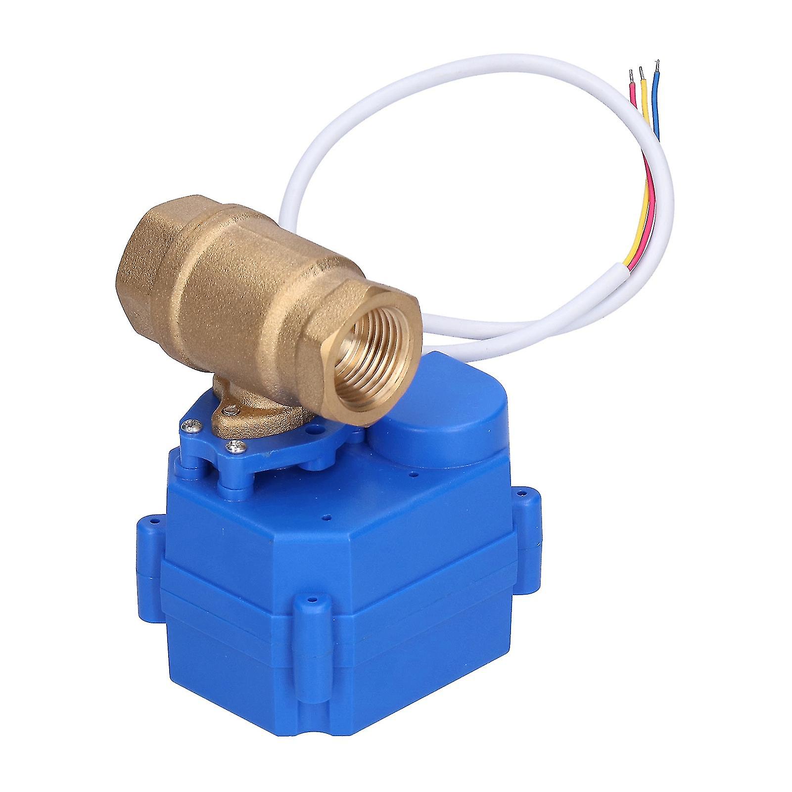 Motorized Ball Valve DN15 Brass Mini Electric Hydraulic Pipe Fittings with Indication DC9‑24V