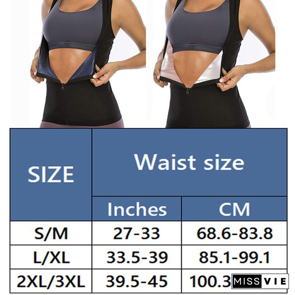 Lilvigor Women Sauna Sweat Vest Hot Polymer Corset Waist Trainer Sauna Suit Tank Top Zipper Weight Loss Body Shaper Thermo Workout Shirt