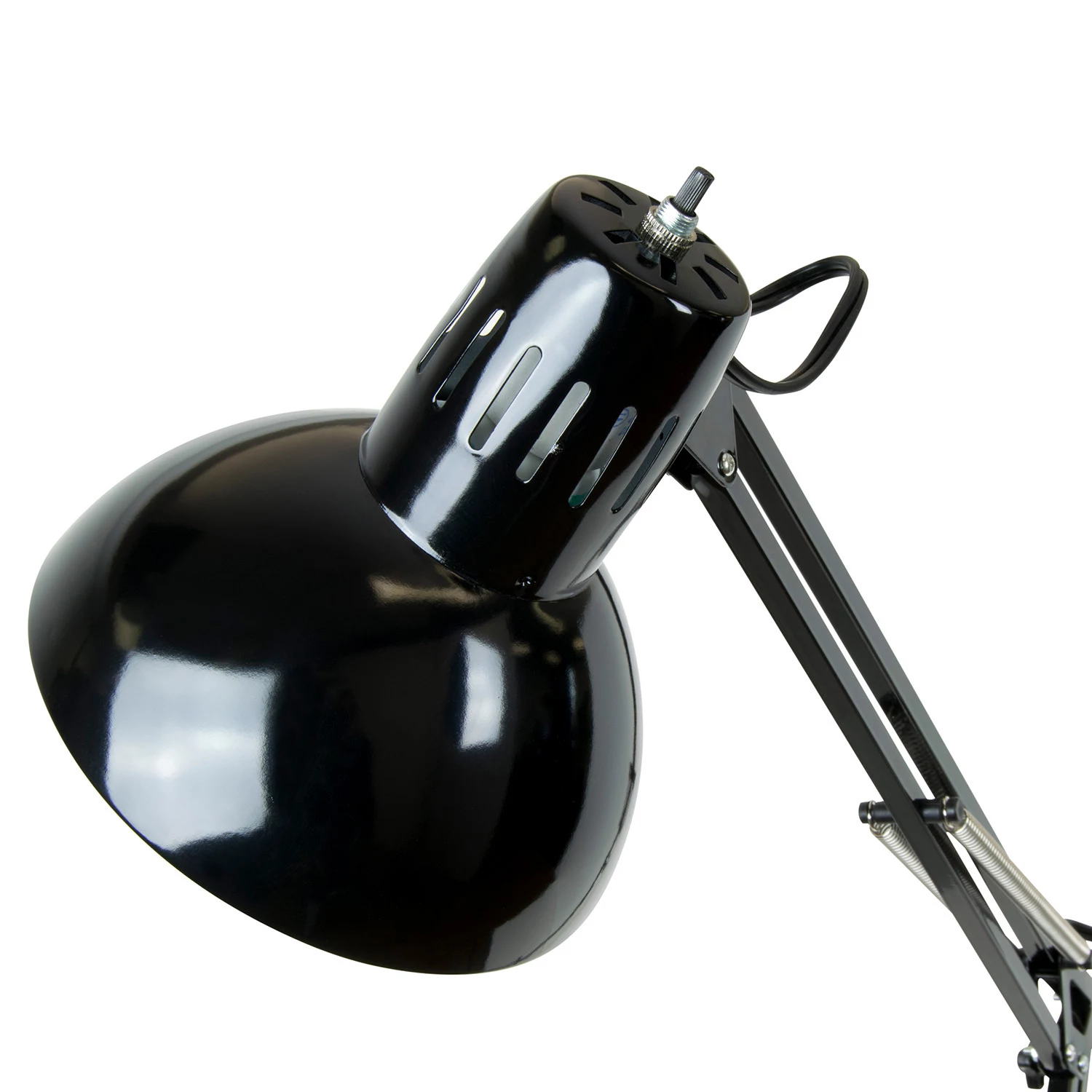 Studio Designs Swing Arm Lamp with 13-watt CFL Bulb， Black