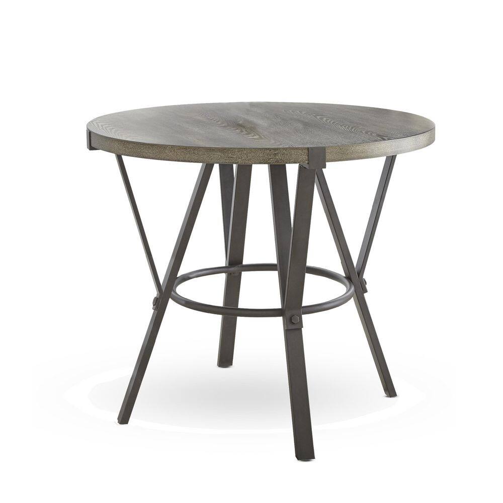 Steve Silver Company Portland 42 in. Round Gray Wood and Ash Veneer Top Counter Table (Seats up to 4) OR420PT