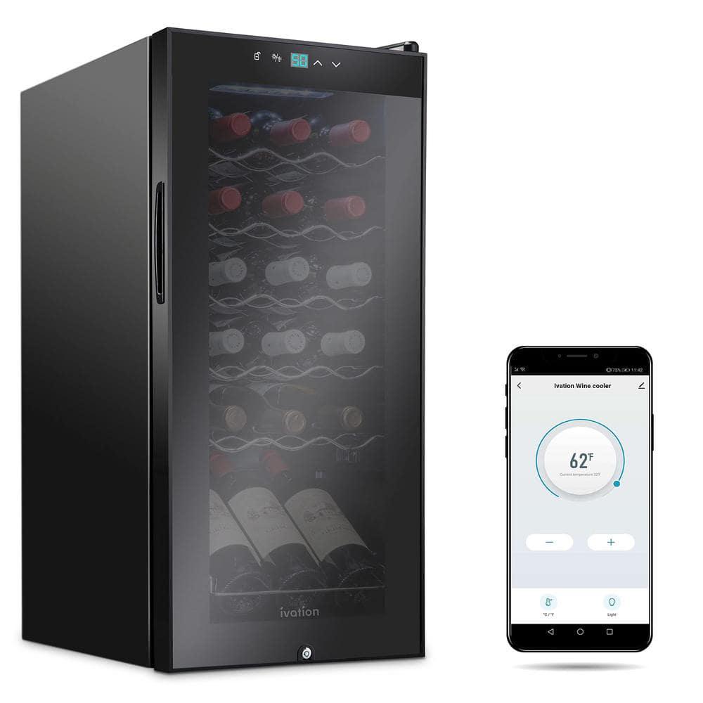 Ivation Wine Fridge 18Bottles Free standing Wine Cooler WWiFi App and Lock