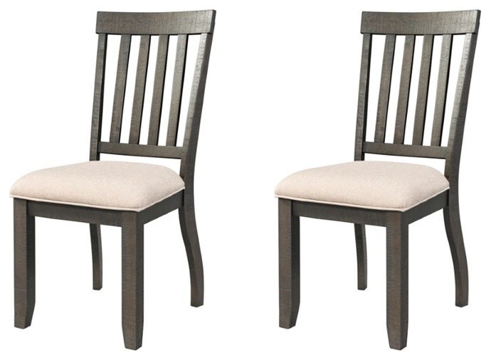 Picket House Furnishings Stanford Side Chair in Dark Ash (Set of 2)   Transitional   Dining Chairs   by Homesquare  Houzz
