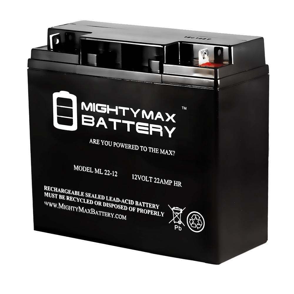 MIGHTY MAX BATTERY 12V 22AH SLA Battery for Black Decker Mower CMM1200 - 2 Pack MAX3498818