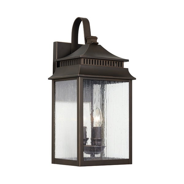 Sutter Creek Oiled Bronze Outdoor Wall Lantern w/ Antiqued Water Glass Shopping - The Best Deals on Outdoor Wall Lanterns | 40501421