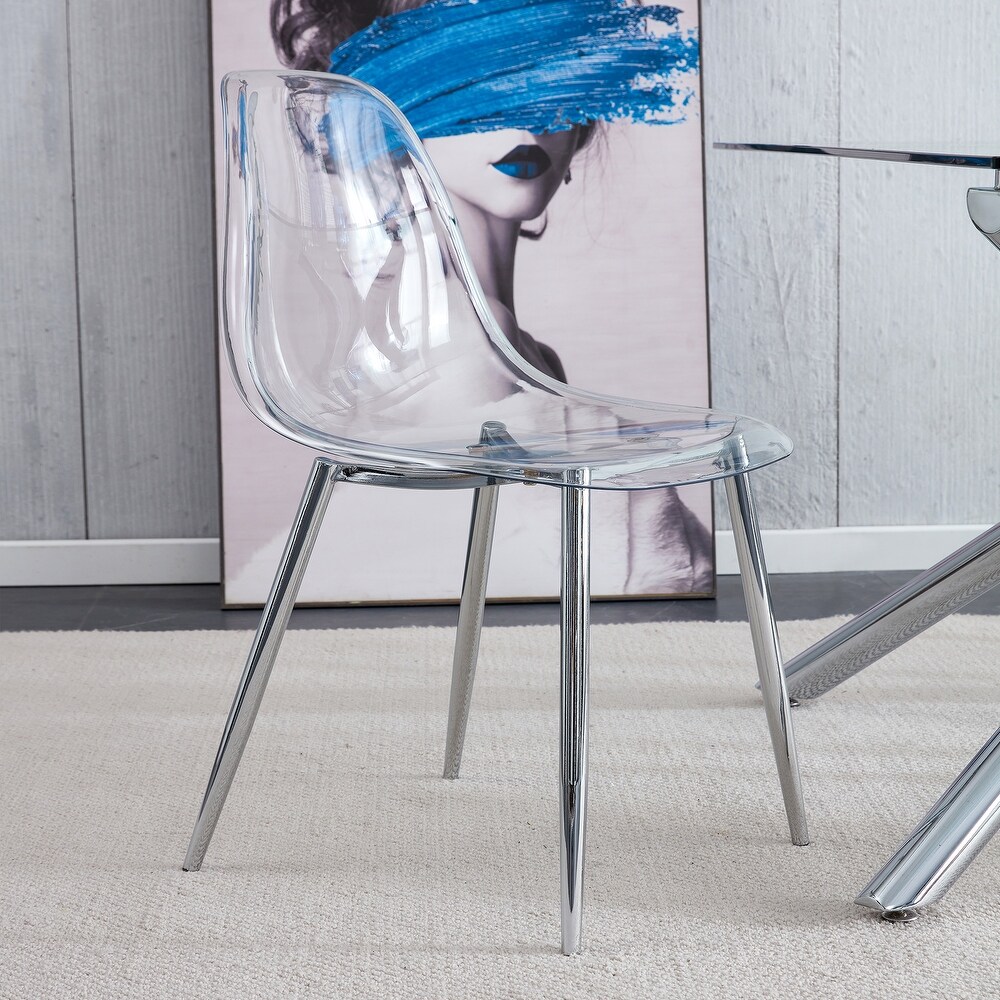 Modern simple transparent dining chair