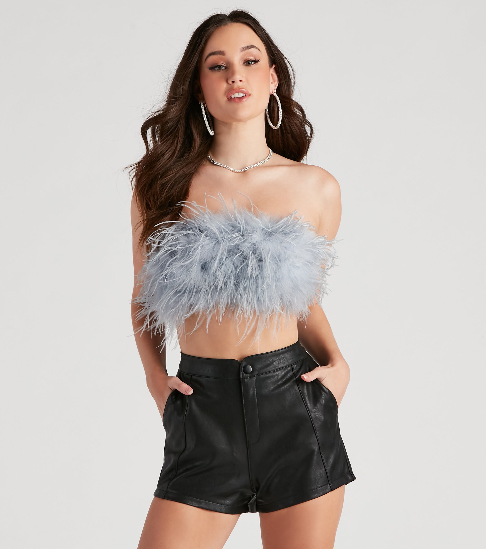 Birds Of A Feather Boa Tube Top