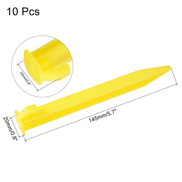 Unique Bargains Camping Canopy Plastic Pegs Lightweight Tent Stakes With Hook