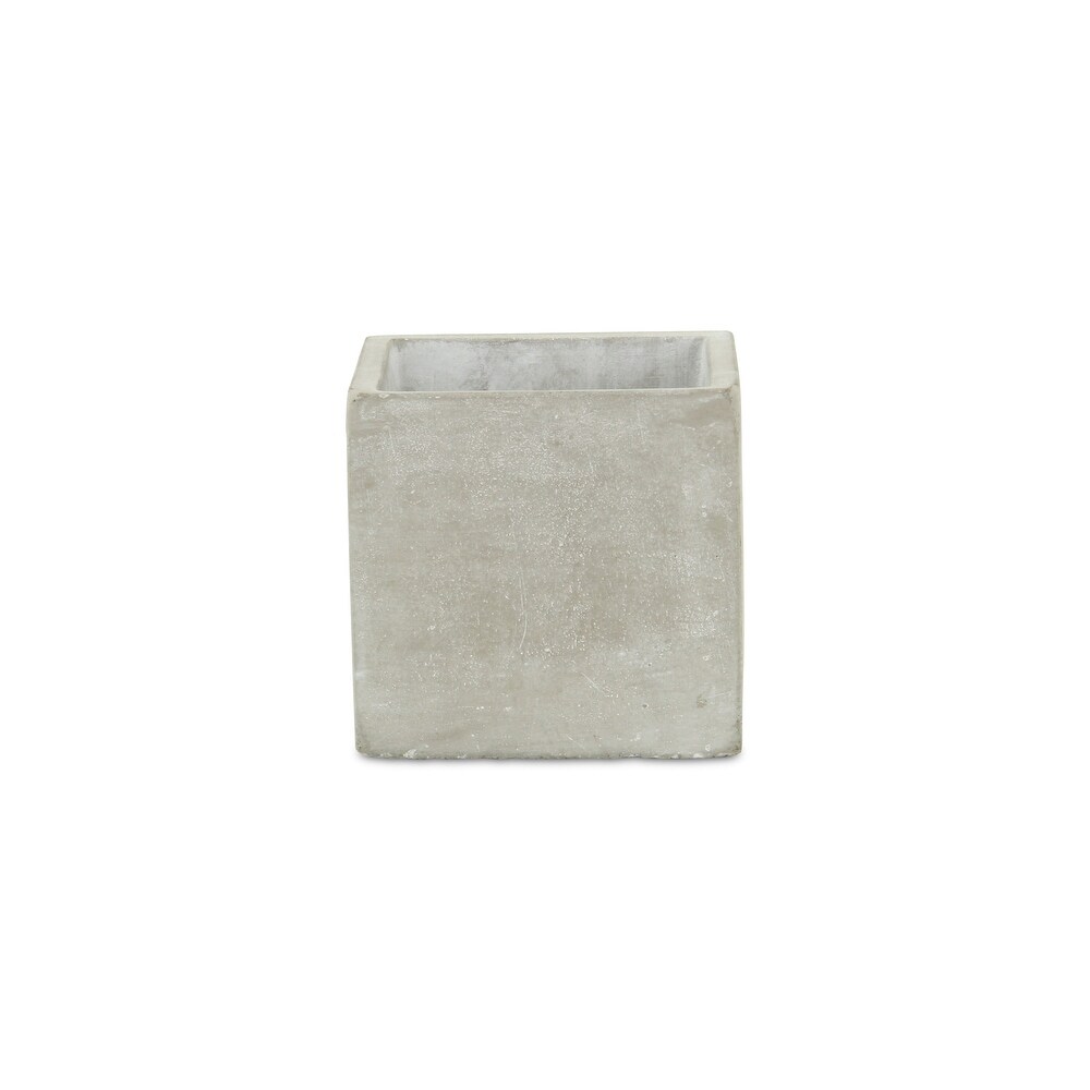 Urbanstone Gray Cement Cubic Pottery