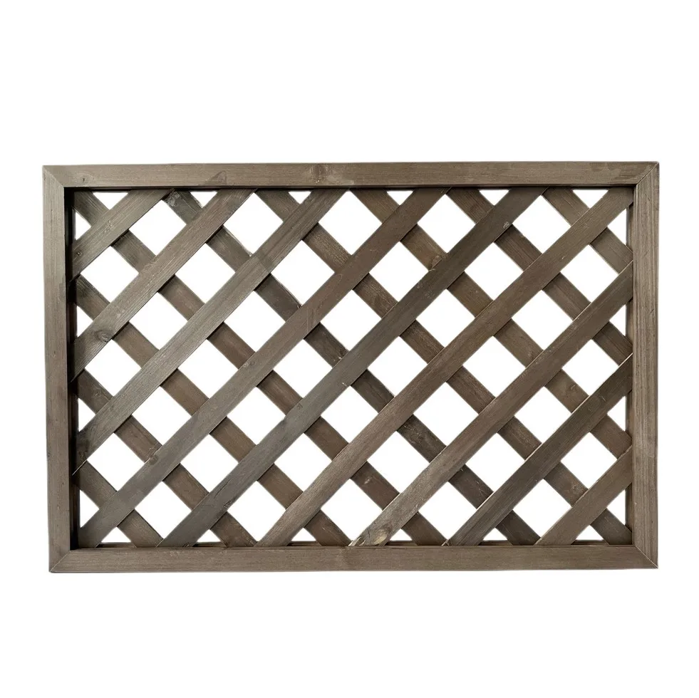 Manufacturer supply garden trellis fence wall solid wood lattice garden picket fence