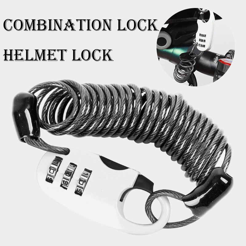 ãJCXAGRãPortable Cycling Lock Bicycle Combination Lock Bike Code Lock Travel Lock