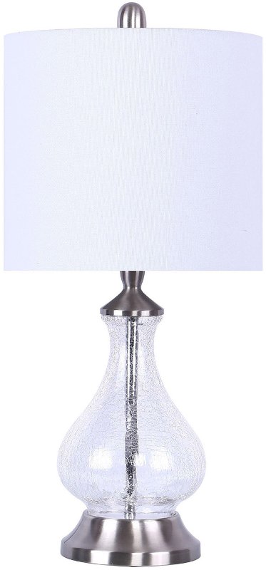 Jasmine Clear Crackle Glass Accent Lamp